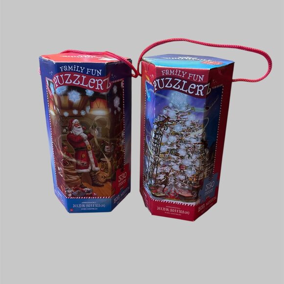 2 New Hallmark Northpole Family Fun Puzzlerz Special Edition Christmas Set - Picture 1 of 7